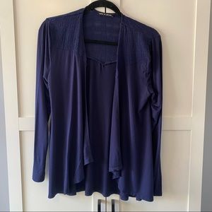 Navy Cardigan by Cable & Gauge